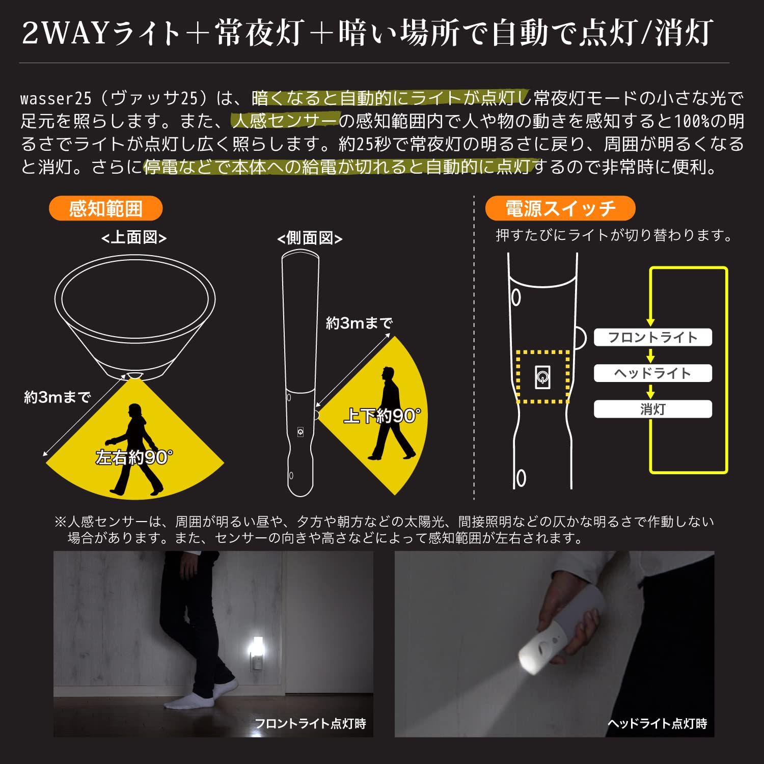 Amazon.co.jp: LED 人感センサーライト 停電 地震対策 自動点灯